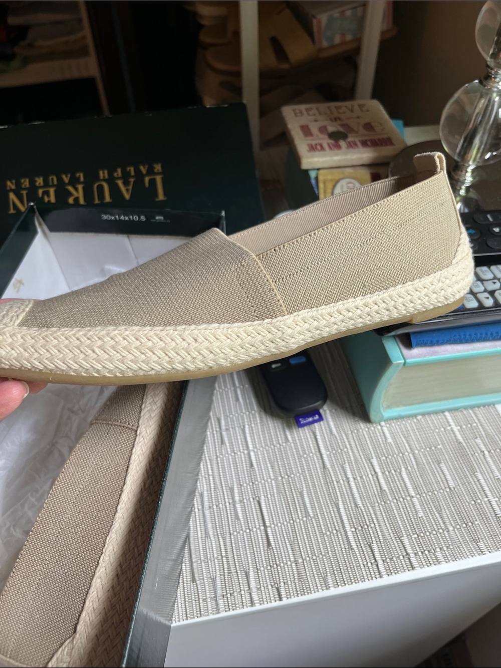 Polo by Ralph Lauren Women's Slip-On Espadrilles in Taupe